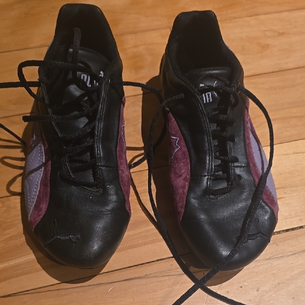 Puma Black and Purple Sneakers